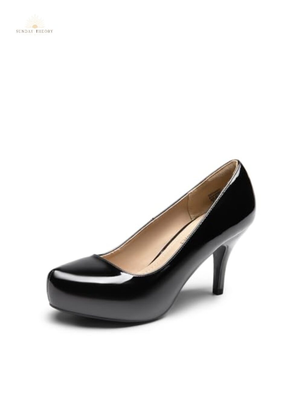 Women Low Platform Stiletto Heels Almond Toe Pumps Formal Dress Shoes